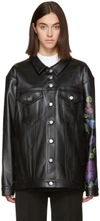 ALYX Black Leather Floral Jacket