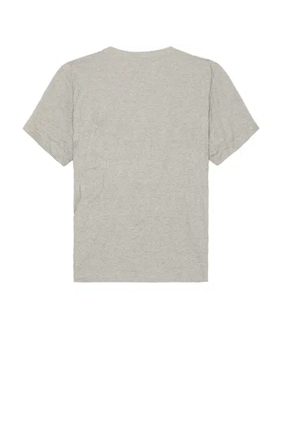 Bottega Veneta Men Grey Crewneck T-shirt With Maxi Print On The Front And Wrinkled Ffect In Cotton M In Gray