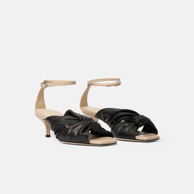 Scarosso 50mm Knot Sandals In Black