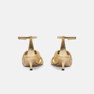 Scarosso Knot Sandals In Gold - Calf