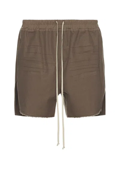 Rick Owens Boxers Drawstring Shorts In Dust
