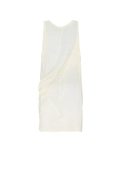 Rick Owens Anthem Tank Top In White