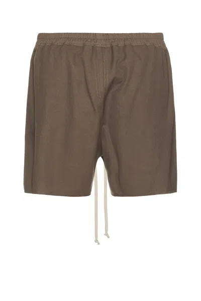 Rick Owens Boxers Drawstring Shorts In Dust
