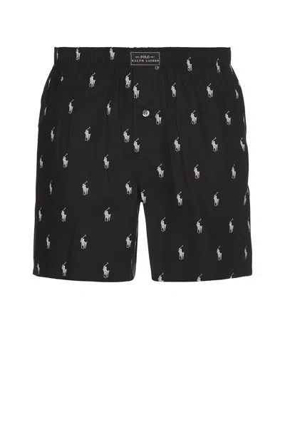Polo Ralph Lauren Woven Boxer In Black
