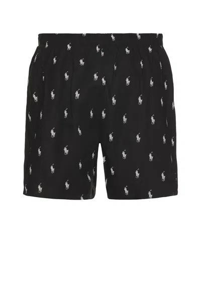 Polo Ralph Lauren Woven Boxer In Black