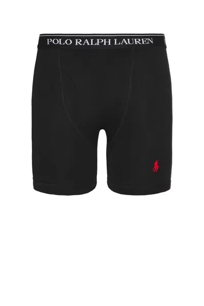 Polo Ralph Lauren 3 Pack Trunks In Black With Logo Waistband