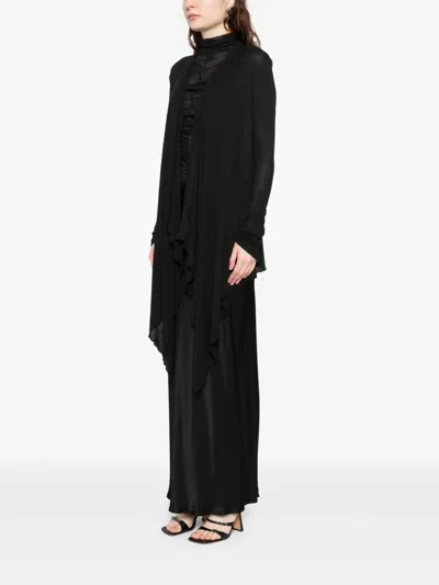 Marc Le Bihan Open-front Asymmetric Cardigan In Schwarz