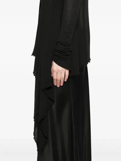 Marc Le Bihan Open-front Asymmetric Cardigan In Schwarz