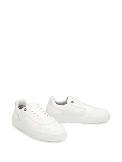 Represent Mens White Initial Leather Low-top Trainers In Weiss