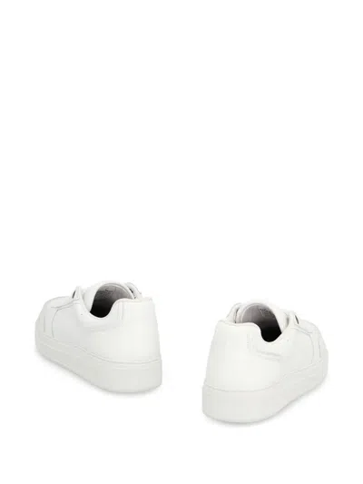 Represent Mens White Initial Leather Low-top Trainers In Weiss