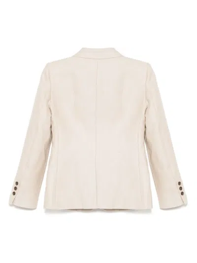 Theory Relaxed Blazer In Good Linen In Soft Taupe