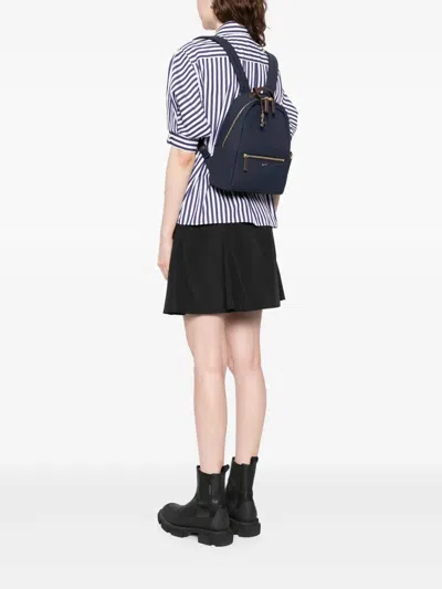 Agnès B. Logo-plaque Backpack In Blue