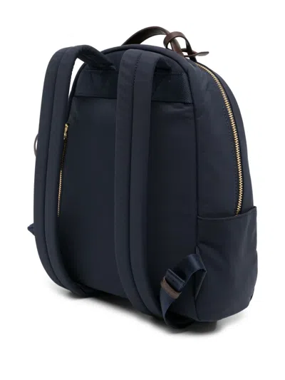 Agnès B. Logo-plaque Backpack In Blue
