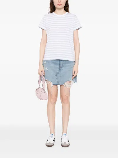Agnès B. Stripe T-shirt In Blue