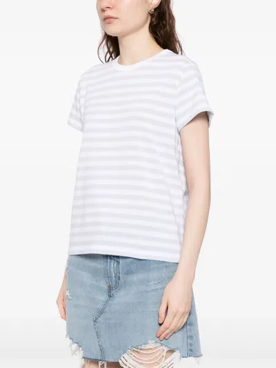 Agnès B. Stripe T-shirt In Blue