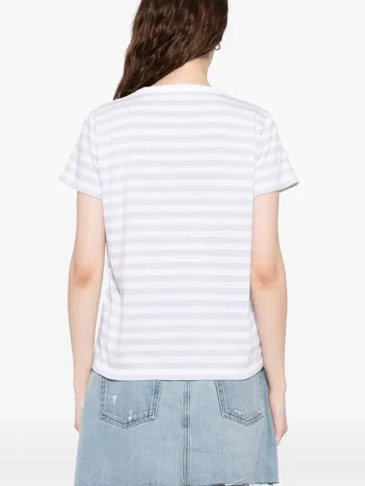 Agnès B. Stripe T-shirt In Blue
