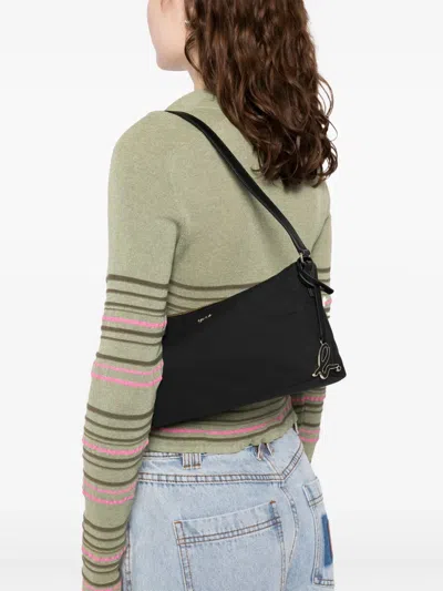 Agnès B. Logo-plaque Shoulder Bag In Black
