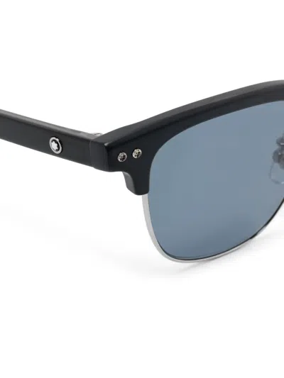 Montblanc Square-frame Sunglasses In Blue