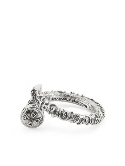 Emanuele Bicocchi Brushed-finish Ring In Silver