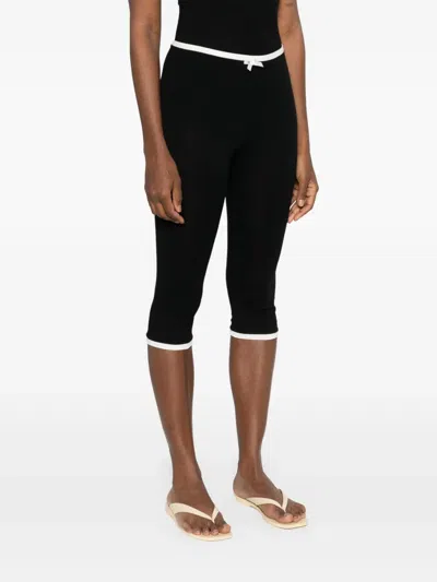 Rowen Rose Cropped Trousers In Black