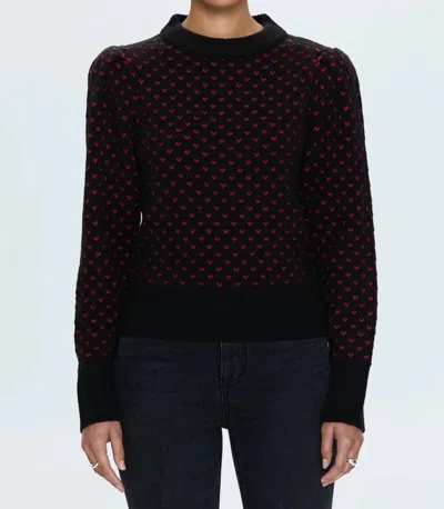 Pistola Coco Heart Jacquard Mock Neck Sweater In Multi