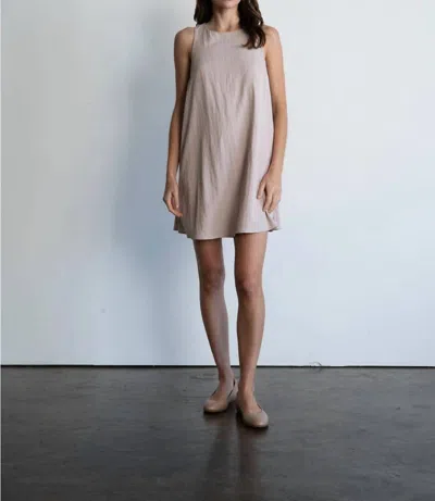 Elle Grey Simplicity Crew A-line Mini Dress In Mauve In Multi