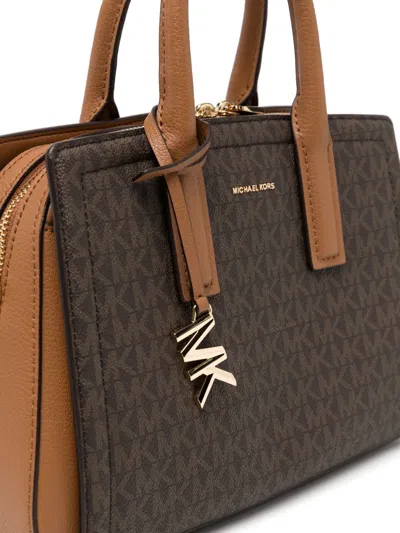 Michael Kors Laila Small Satchel In Braun