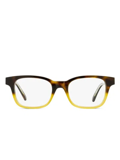 Omega Eyewear Ombré-effect Glasses In Braun