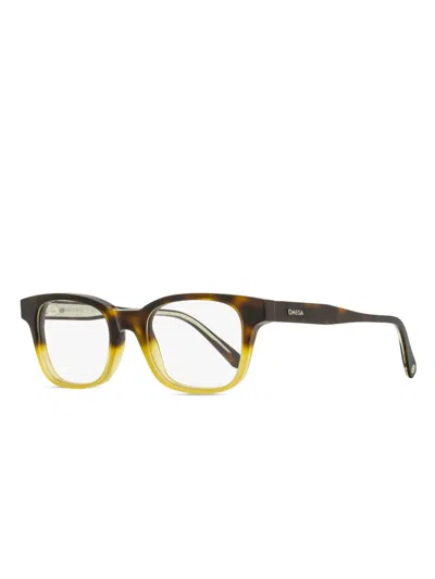 Omega Eyewear Ombré-effect Glasses In Braun