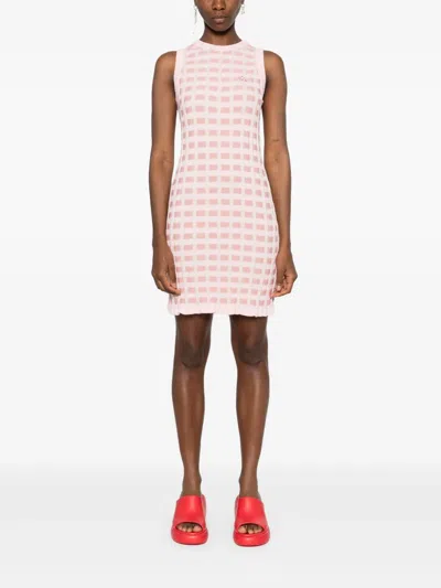 Maison Kitsuné Maison Kitsune` Fox Pattern Midi Dress In Rosa