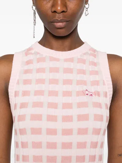 Maison Kitsuné Maison Kitsune` Fox Pattern Midi Dress In Rosa