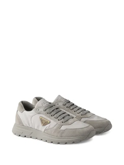 Prada Prax 2.0 Sneakers Mit Wildlederdetail In White