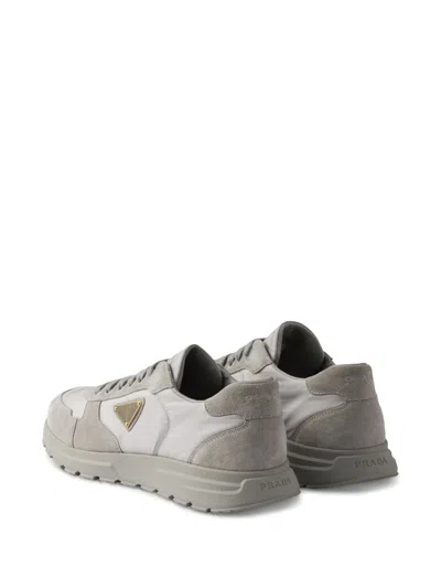 Prada Prax 2.0 Sneakers Mit Wildlederdetail In White