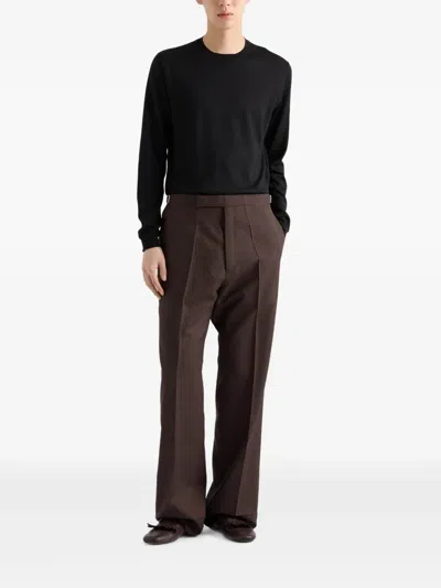 Prada Blue Cashmere Sweater In Schwarz