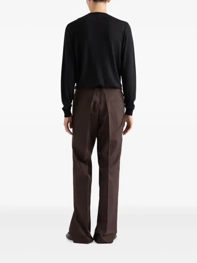 Prada Blue Cashmere Sweater In Schwarz