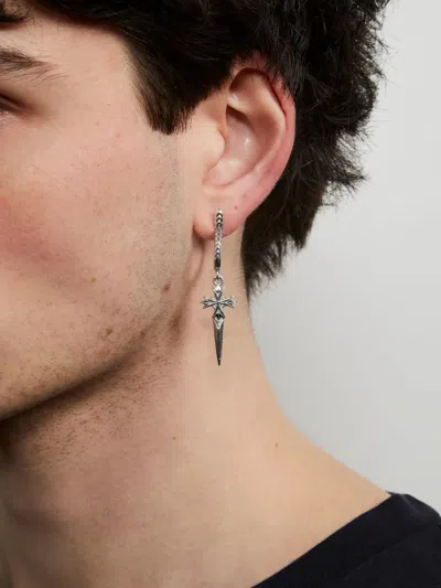 Emanuele Bicocchi Eb Crest Silver Single Earring