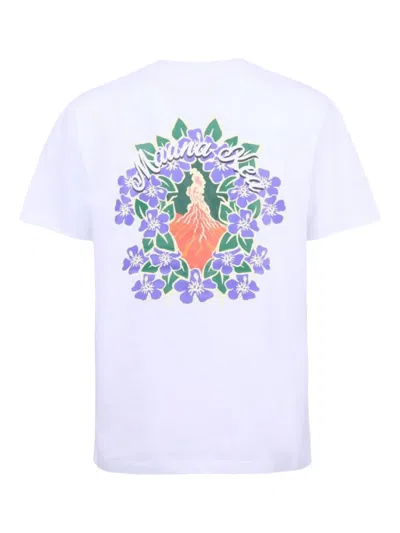 Mauna Kea Crew Neck Graphic Print Short Sleeves In White