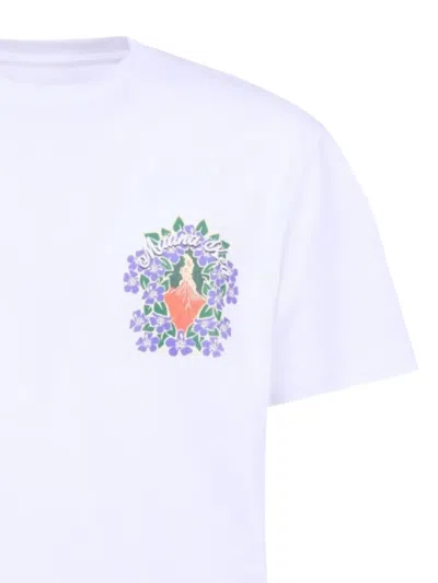 Mauna Kea Crew Neck Graphic Print Short Sleeves In White