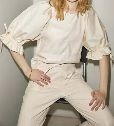 Melissa Nepton Edna Top In Cream In White