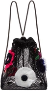 CHRISTOPHER KANE Black Crocheted Flower Backpack