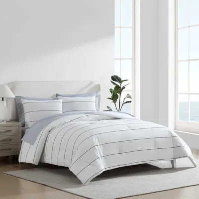 Nautica Naval Stripe White Twin Comforter-sham Set