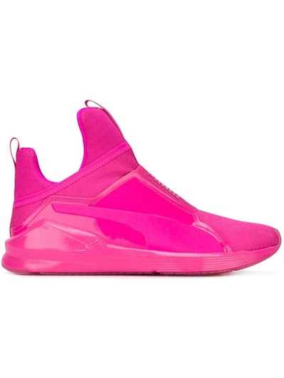 Puma Fierce Embossed High-top Sneaker, Pink Glo In Fuchsia