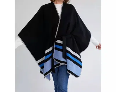 Shiraleah Twila Belted Cape In Black