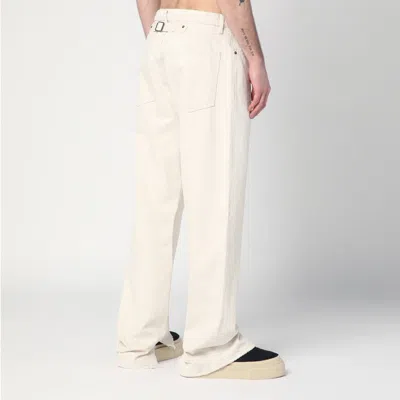 Maison Margiela Ecru Cotton Trousers Men