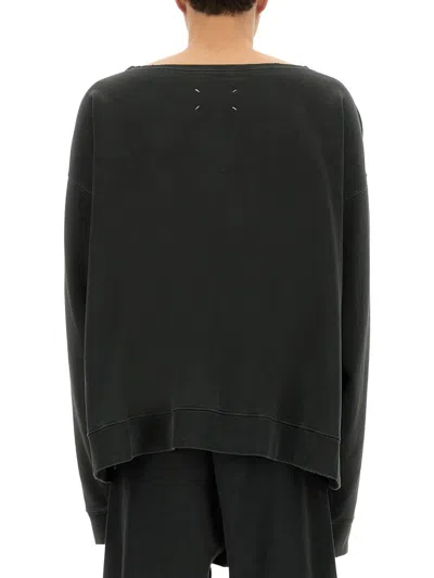 Maison Margiela Men's Charcoal Cotton Sweatshirt