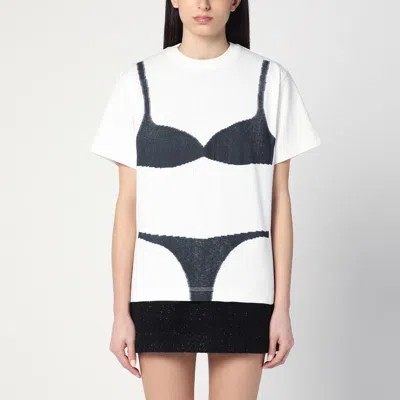 Marc Jacobs Trompe L'oeil Lingerie Print T-shirt