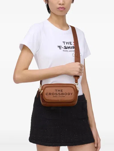 Marc Jacobs The Crossbody Tote Leather Bag Argan Color In Brown