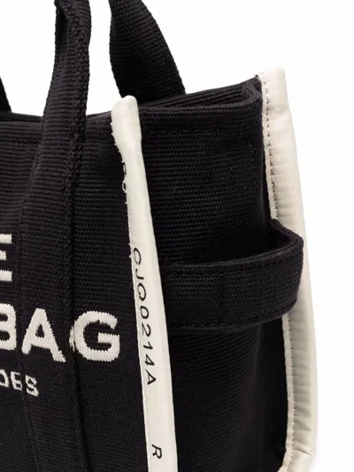 Shop Marc Jacobs Tote The Small Black With Vivid White
