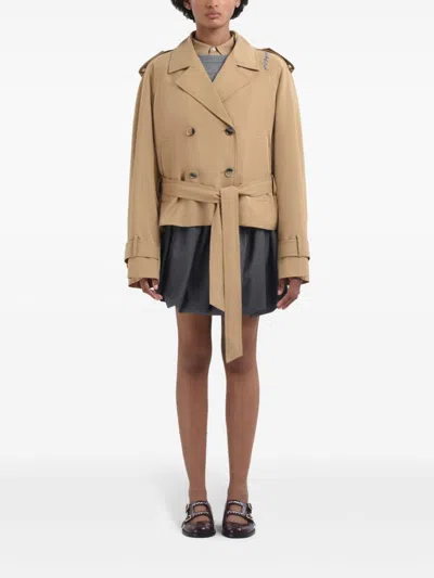 Marni Double-breasted Jacket With Belted Waist