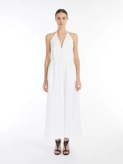Max Mara Belted Cotton-blend Gabardine Maxi Dress